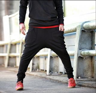 New Arrival and Fashion Black Big Pockets Design Haren Pant For Men