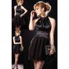 Elegance and Charming Strapless Round-Neck Knee Length Dress For Women