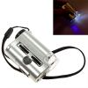 Portable 30-60X Microscope with LED Light and UV for Home and Office (Silvery)