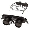 Portable 3 x 28 Glasses Style Anti-Ultraviolet Fishing Telescope Binocular with Strap (Black)