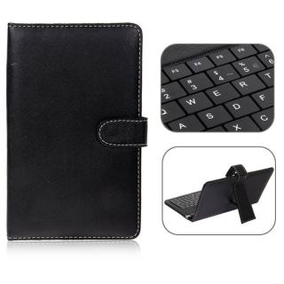Mini USB Spanish Keyboard Leather Case with Stylus for 7 inch Tablet PC