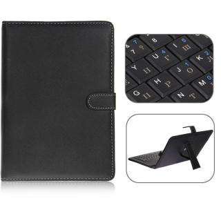 USB 2.0 Russian Keyboard Leather Case with Stylus for 10 inch Tablet PC