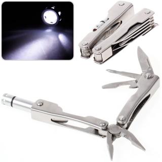 6-in-1 Multifunctional Portable Pocket Folding Pliers Knife Bottle Opener Multi-tools (Silvery)
