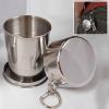 Fashion Mini Stainless Steel Flexible Cup with Key Chain