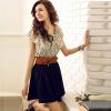 Charming Flounce Embellished Round Neck Sleeveless Open Back Design Pleated Chiffon Dress For Women