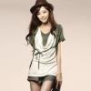 Delicate Stackable Neck Color-Match Layered Lace-Up Short Sleeve Cotton Blouse For Women
