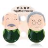 Old Couple Cartoon Plastic Toothbrush Holder for 2 pcs Brushes