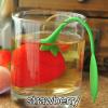 Shiny Silicone Strawberry Shape Teaspoon Tea Strainer