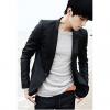 Solid Color and Pocket Design Single Button Embellished Slimming Casual Suit For Men
