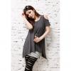 Refreshing Wonderful Off-the-Shoulder Irregularity Hemline Scoop Neck T-Shirt For Women