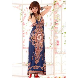 Charming Plunging Neck Bohemian Camisole Dress for Women