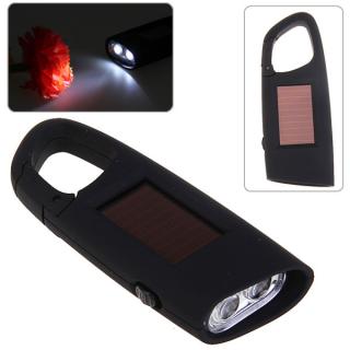 Solar Power Torch with Mountaineering Buckles (Black)