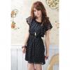 Sweet Polka Dot Dress with Flouncing Sleeves Design for Women