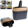 Practical Car Auto Trash Dust Bin Container (Black with Gray)