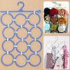 Multifunctional Magic 12 Circular Style DIY Hanger Rack Pothook for Handkerchief Scarf Necktie Scarves Household Item