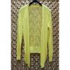 Women's Cotton Thread Multicolor Cardigan With Openwork Flower Long Sleeves Casual Design