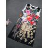 Scoop Neck Sleeveless Floral Print Women's Chiffon Dress 