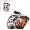 Devil Pattern Elastic Neoprene Soft Full Face Head Mask Cosplay Prop (White with Red)