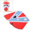 Devil Pattern Elastic Neoprene Soft Full Face Head Mask Cosplay Prop (Red with Blue)