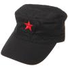 Comfortable Foldable Five Star Hat with Brim (Black)