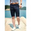Casual Button Embellished Flanging Design Cotton Blend Shorts For Men