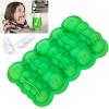 Green Silicone Ice Cube Maker Tray Ice Mould with Cute Caterpillar Shape for Drinks