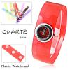 Likable Quartz Analog Wrist Watch with Round Dial Plastic Band for Children