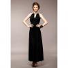 Women's Black Milk Silk Stunning Dress With Halterneck High Waist Slimming Fit Design