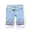 Fashional Stripe Flanging Solid Color Shorts for Men