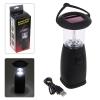 Dynamo and Solar Powered Camping Lights Solar Camping Light with Rechargeable Batteries (Black)