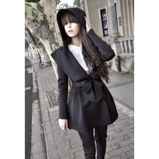 Fashion Long Patten With Belt Design Windbreaker For Female