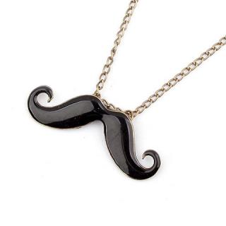 Mix Match Rhinestone Embellished Mustache Shape Pendants Alloy Women's Necklace