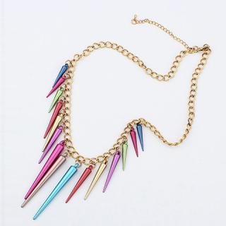 Fashionable Style Colorful Cone-Shape Pendants Women's Collarbone Necklace