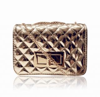Link Chain and Solid Color Design Women's Shoulder Bag