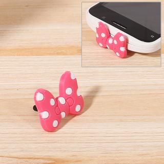 Bowknot Design Earphone Dustproof Plug Minipol Ear Cap for Universial 3.5mm Connector iPhone 5/4/4S - Pink