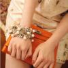 Korea Style and Stylish Chiffon and Rhinestone Embellished Bracelet