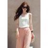Laconic Modern Style Loose-Fitting Scoop Neck Solid Color Sleeveless Chiffon Women's Tank Tops