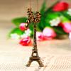 Fashion Large Eiffel Tower Love Heart Multiloop Pendant Bronze Neck Ornament Necklace