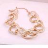Fashion and Stylish Contorted Frosted Cirque Linking Gold Necklace For Women