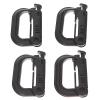 4 x Multi-use Hollow-out D-ring D Shape Plastic Buckle Clasp Keychain for Outdoor Activities