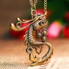 Fashion Metal Dragon Pendant Elegant Retro Bronze Neck Ornament Necklace