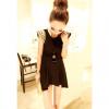 Fashionable Geometric Pattern Shoulder Pad Back Irregular Dress For Women