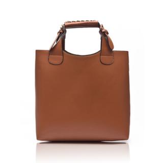 Retro and Casual Stitching and Buckle Design Women's Handbag