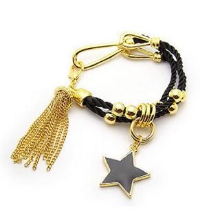 Stylish and Fashion Star Shape Pendant Tassels Double Bracelet For Women