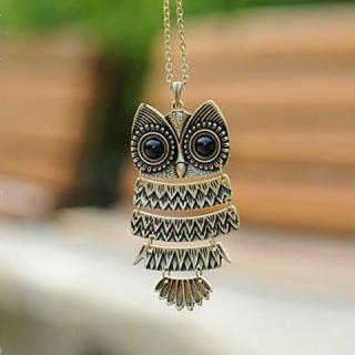 Korea Style and Vintage Cute Owl Pendant Sweater Chain For Women