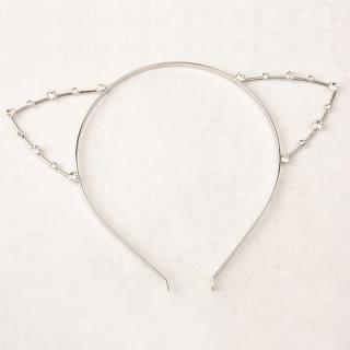 Korea Cute Style Cat Ears Shape Pearl Inlaid Hair Band  For Women