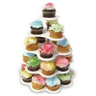 New Party Cupcake Stand 5 Tier Tree Holders Muffin Serving Birthday Cake with 27 Cups