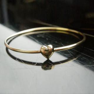 Sweet Simple Style Heart Shape Gilding Bracelet For Women