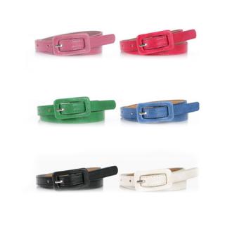 Fashionable Sweet Style Candy Color Buckle Embellished Belt For Women