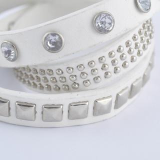 Fashion Rivet Embellished PU Leather Bracelets